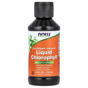 NOW Foods Liquid Chlorophyll, Unflavored, 4 fl oz (118 ml)