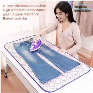 Portable high-temperature heat-resistant ironing pad - Foldable, waterproof, and insulated, suitable for travel/home use Laundry Room