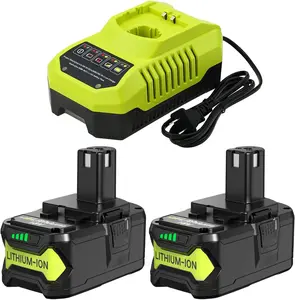 High-Capacity Ryobi 18V Replacement Kit: 6000mAh Battery & Fast Charger for P108, P117, P107, P109