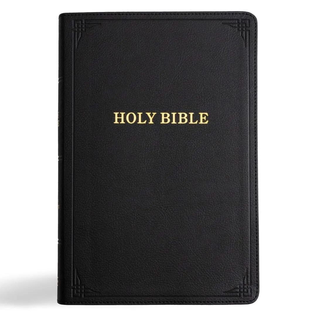 KJV Holy Bible (English, 6.125” x 9.25”) for Daily Devotional Users & Graduations, Giant Print, Cross-References, Black LeatherTouch with Decorative Cover Accents, Ribbon Marker, Red Letter, Full-Color Maps, Easy-to-Read MCM Type, Concordance, King James
