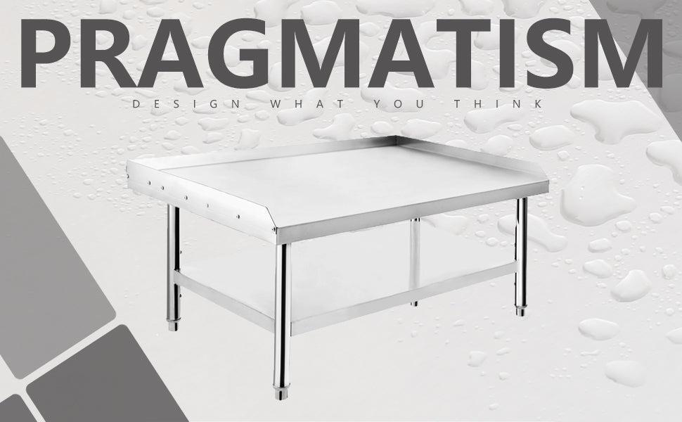 GARVEE Stainless Steel Grill Stand, 36x30x24 Inch, with Adjustable Undershelf for Hotel, Home, and Commercial Restaurant Kitchens