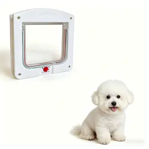 Smart Pet Door for Cats and Dogs, Two-Way Controllable Cat Flap Door for Free Entry and Exit, Pet Supplies for Indoor Outdoor Use