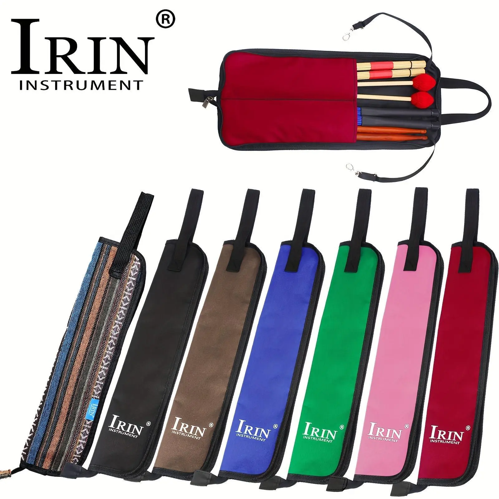 Drum Stick Bag, Oxford Cloth Drum Stick Storage Bag, Portable Instrument Bag for Drum Sticks, Music Accessories for Home & Studio