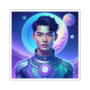 Galactic Astronaut Stickers - Magical Decor for Laptops, Water Bottles, Journals, Gifts, Fantasy Lovers