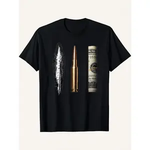 Narcos Graphic Print Men's Crew Neck Short Sleeve T-Shirt 100% Cotton Casual Summer Tee Menswear Top Black Crewneck with Iconic Design