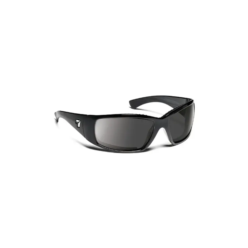 7eye  Taku Sharp View Polarized Gray Sunglasses- Glossy Black - Medium & Extra Large