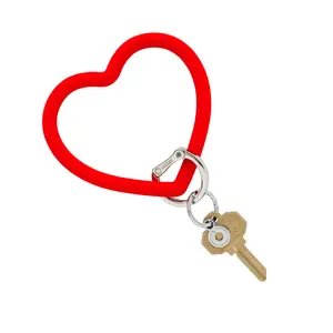 OVENTURE Silicone Heart Keychain - Cherry on Top, Red Cord, Keyring Attachment, Key Attachment