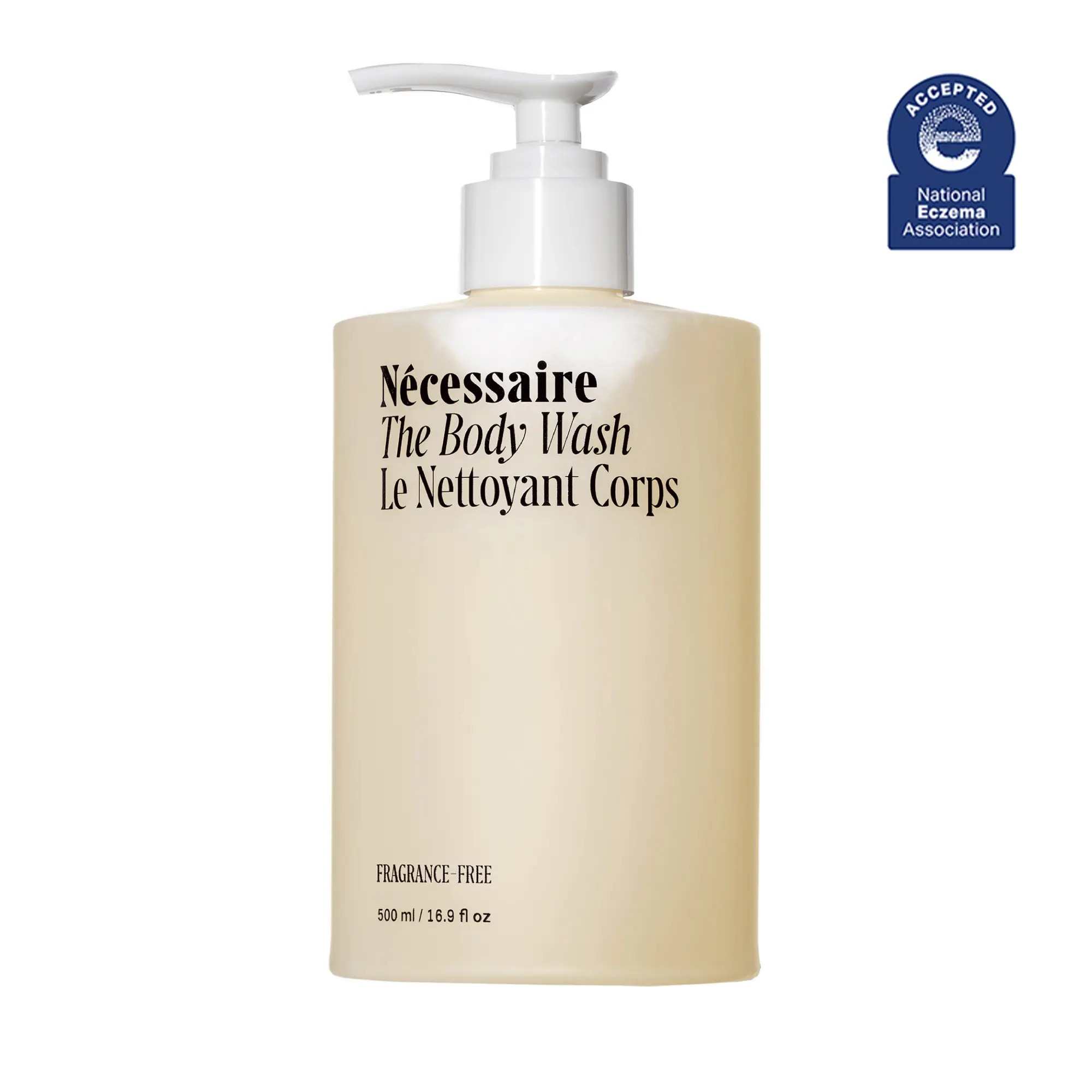 Nécessaire The Body Wash. Multi-Ceramide Shower Gel Cleanser for Women + Men — Non-Comedogenic Body Wash for Sensitive Skin. 500ml/16.9 fl oz