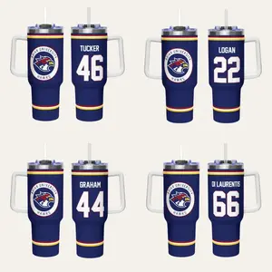 Off-Campus 40oz Handle Tumler, Briar U Hockey Stainless Steels, Logan Tucker Graham Di Laurentis Fan Gift