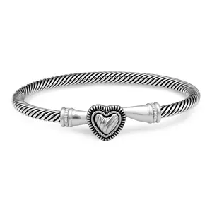 Mytys Timeless Heart Bracelet With Rope Design Vintage Fashion Jewelry for Women Everyday Wear