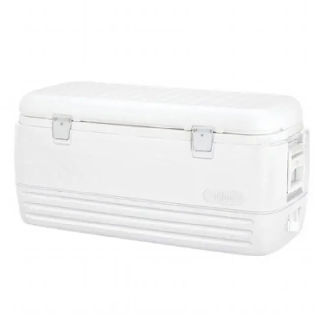IGLOO 120 Qt Polar Hard Insulated Top Loading Camping Cooler - White, Portable Travel Cooler for Outdoor, Picnic Use, Hard Cooler, Insulated Cooler