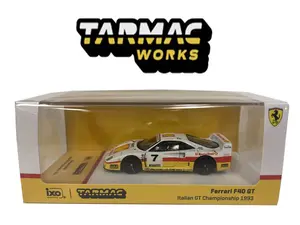 TARMAC WORKS 1:64 Scale Ferrari F40 GT Diecast Toy - Officially Licensed, Italian GT Championship 1993, Authentic Durable Design