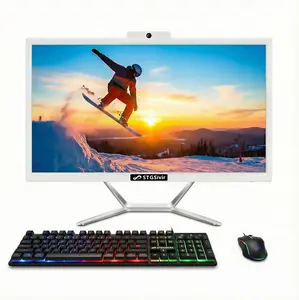 STGSivir All in One Desktop Computer, 22" Display, Intel Quad Core i5 up to 3.6GHz, 16G RAM, 512G SSD, WiFi 5, Bluetooth, RGB Keyboard & Mouse & Mouse Pad, Webcam, Windows 11 Home