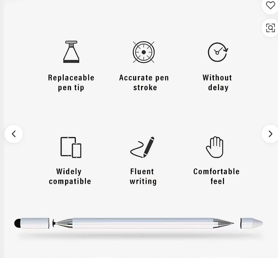 3-in-1 Universal Touch Screen Stylus for Cell Phonee or iPad