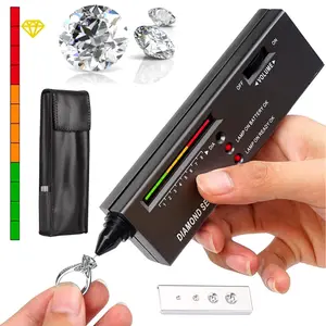 Diamond Tester, High Accuracy Diamond Tester Pen, Diamond Tester Professional, Diamond Detector Gem Tester Gemstone Gemstone Tester, Black