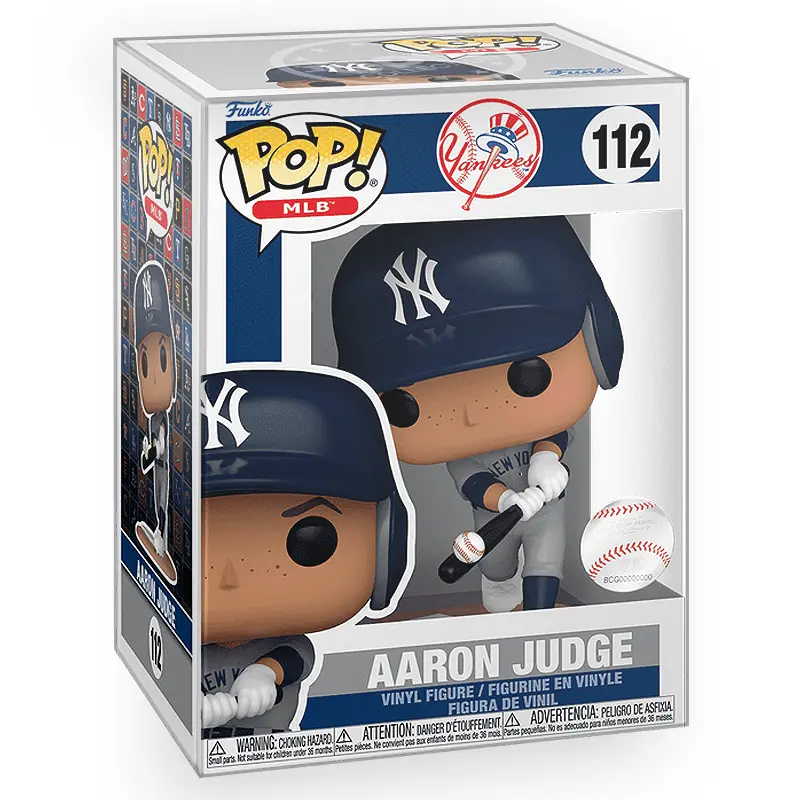 Funko POP MLB Baseball: NY Yankees - Aaron Judge Batting Vinyl Figure with Epic Collectibles Premium Box Protector Included