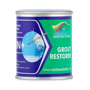 Grout Pen Grey Grout :  Tile  Grout Refresh Restorer for Floor, Kitchen & Bathroom Shower Tiles - Grey - Can Size for Larger Projects - 125ml (4.2oz)