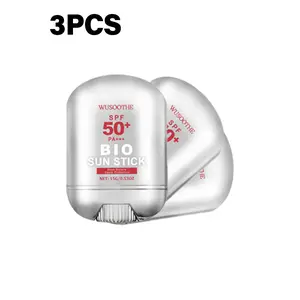 3PCS, Affordable PA+++ Sunscreen Sticks, Bio Sun Stick Unisex Beach Protection Waterproof Sunscreen Stick Refreshing, non-greasy, easy to apply, SPF50+, 15g/stick
