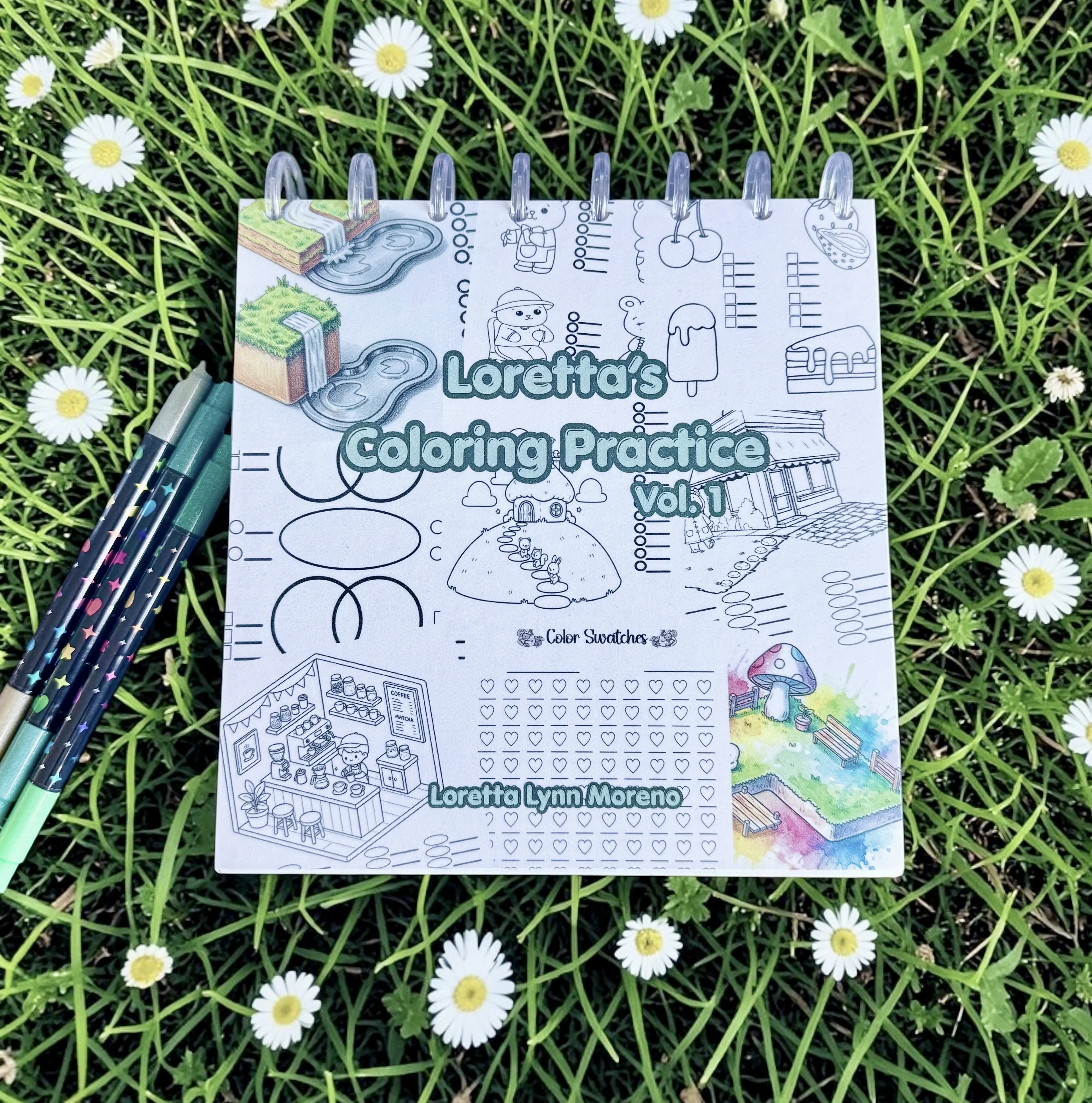 Loretta’s Coloring Practice Book — Disc-Bound Refillable Edition (85 Pages),