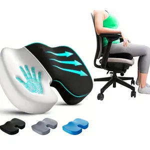 Memory Foam Seat Cushion Pad for Office Chair, Support for Sitting Posture, Ideal for Daily Use.