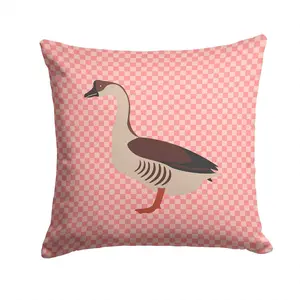 Chinese Goose Pink Check Fabric Decorative Pillow BB7896PW1414
