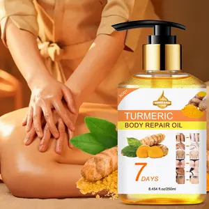 Sumifang Turmeric Body Massage Oil, Natural Essential Oils Formula, Multi-Purpose, Instant Absorption, Suitable for All Skin Types, 8.454 Fl. Oz, Moisturizing Turmeric Oil, Multi Use Oil
