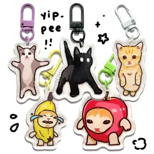 Cat Meme Keychains, Funny Cute Gifts