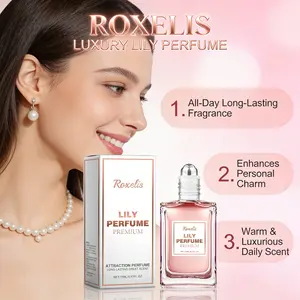 Roxelis On-the-Go Lily Pheromone Roll-On Daily Use Fragrance - Natural Floral Scent | Elevate Mood & Charm for Daily Life