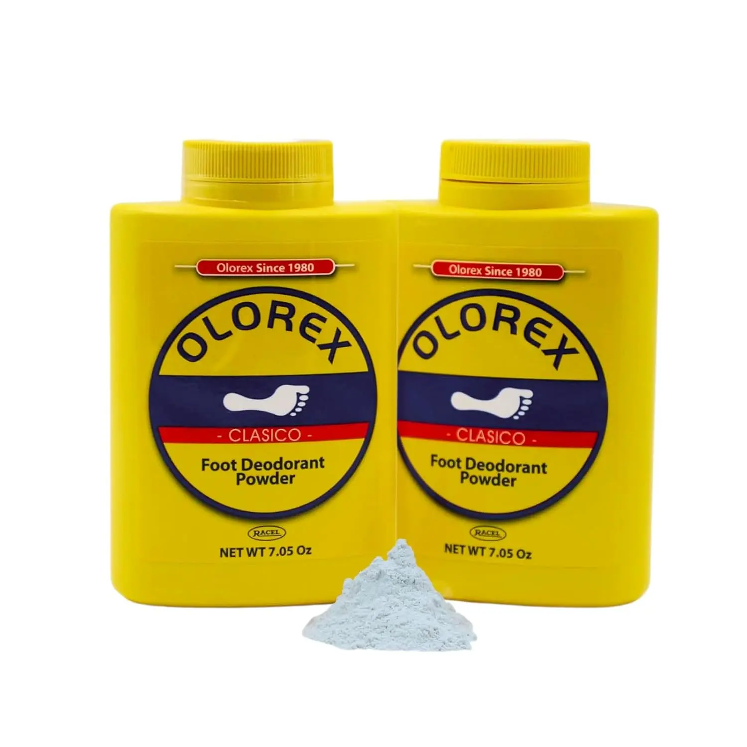 Foot Deodorant Powder, Long-Lasting Effect, 2-Pack of 7.05 Oz Powder Bottles