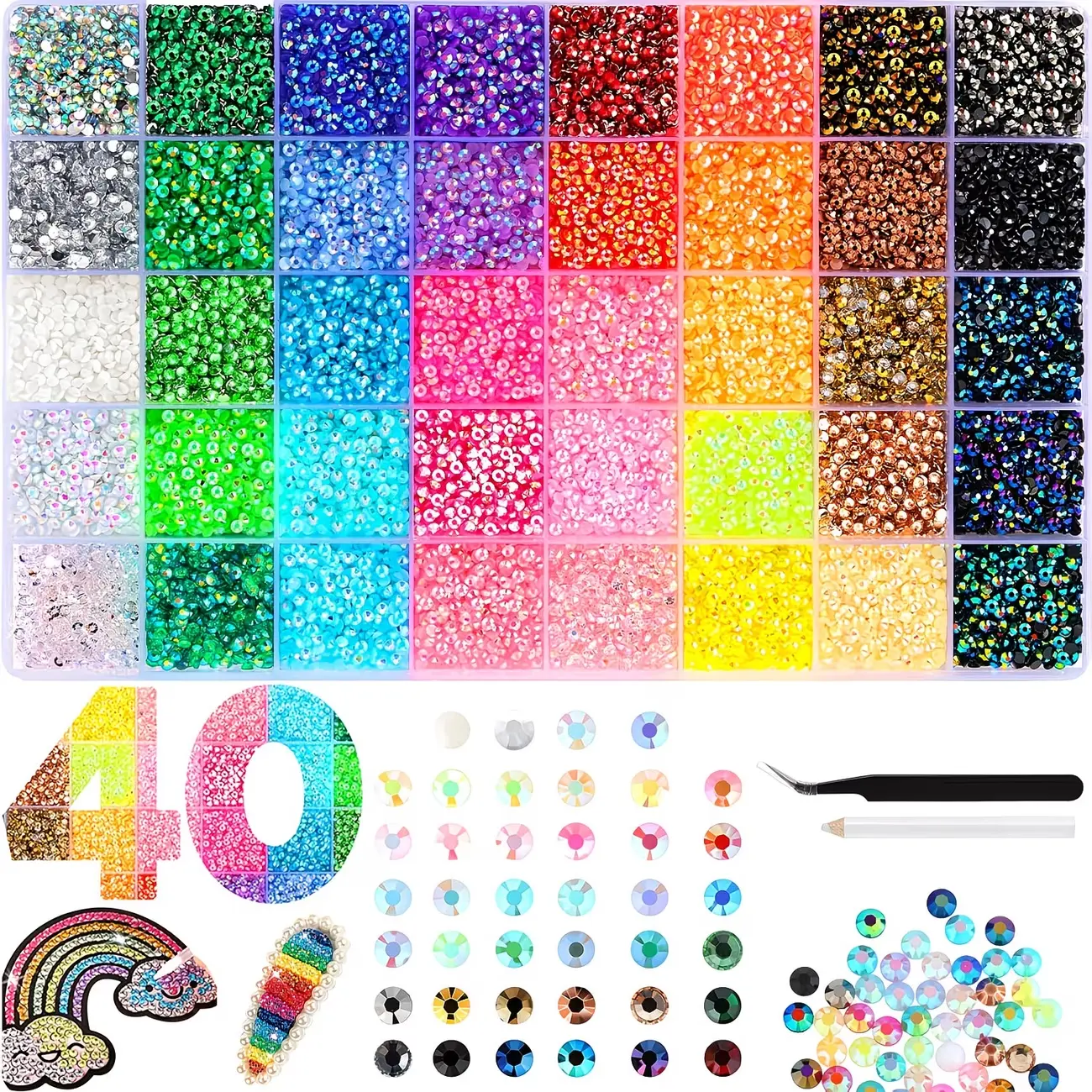 3mm Flatback Resin Jelly Rhinestone Bedazzling Kit - Jewels for Decoration, Nails, Home & Festive Party Supplies, Ideal for Mother's Day Crafts to Enhance Your Projects