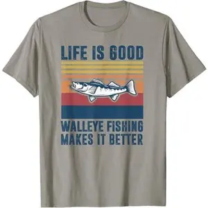 Walleye Fishing Gifts Men Women Kids Freshwater Fish Walleye T-Shirt