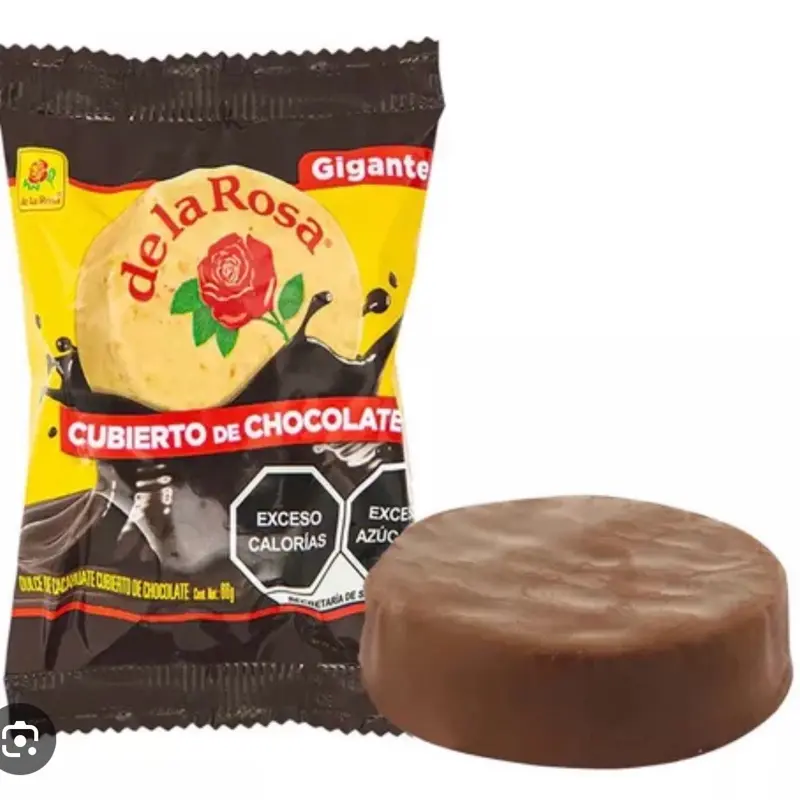 De la Rosa Marzipan Chocolate 2 in Pieces in one order of 25g Peanut Candy Covered with Chocolate - 400g  Box