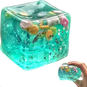 Stress-Relief Toy, Slow Rising Soft Jelly, Stress Cubes, Slow-Rebound Decompression Squeeze Squishies, Squishy Stress Balls, Pressure-Release