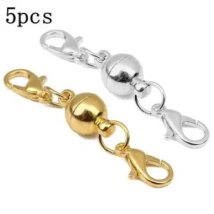 5pcs Solid Ball Magnet Clasp | Lobster Claw Bracelet Necklace Mask Connector, 8mm/0.026inch