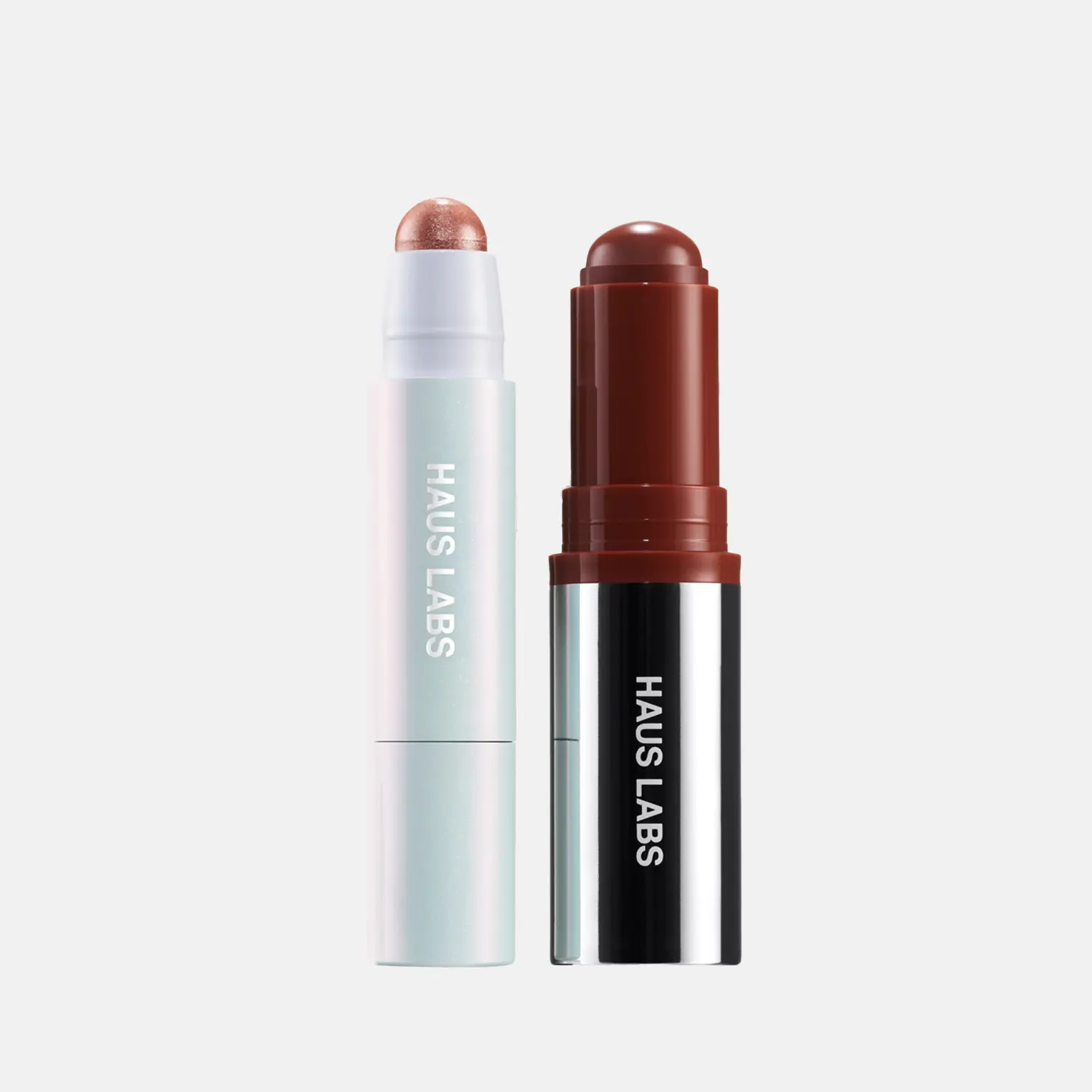 HAUS LABS Glaze Gaze Duo | Bio-Radiant Highlighter Balm & Color Fuse Blush Balm Set