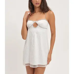 Women Glitter Slip Mini Dress Sparkly Lace Up Backless Party Dress Sequin Cut Out Cami Short Dress Clubwear