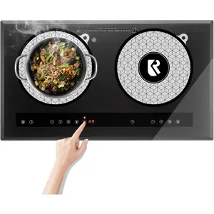 2 count Induction Cooktop Mat, () Induction Cooktop Protector For Induction Stove, Round Stove Top Cover Induction  Mat, Usable as Microwave Mats (7.9 IN, White)