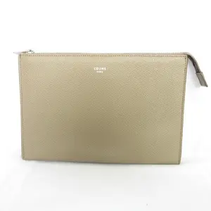 Pre-owned Celine Calfskin Small Leather Goods Trio Pouch