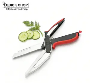 6-in-1 Kitchen Scissors (Upgraded) – Food Cutter with Cutting Board, Stainless Steel Shears for Meat, Veggies & Fruit