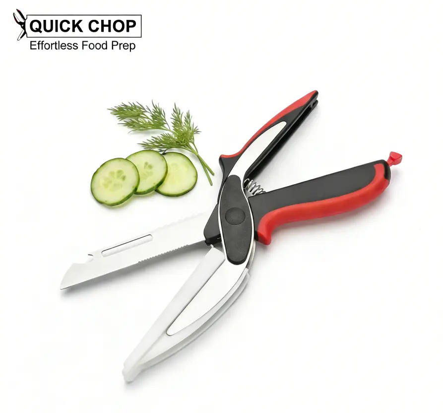 Upgraded 6-in-1 Multi-Cutting Kitchen Scissors Set - Stainless Steel Kitchen Shears with Cutting Board, Food Cutter for Meat, Veggies, Kitchen Shears Set