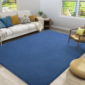 Memory Foam Non-Slip Machine Washable Rug, 4x6FT Black Luxury Modern Thick Pile Carpet | Plush Comfort Home Decor