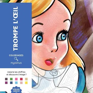 Disney Color by Numbers Coloring Book for Children and Adults - AliceCover number books Adult