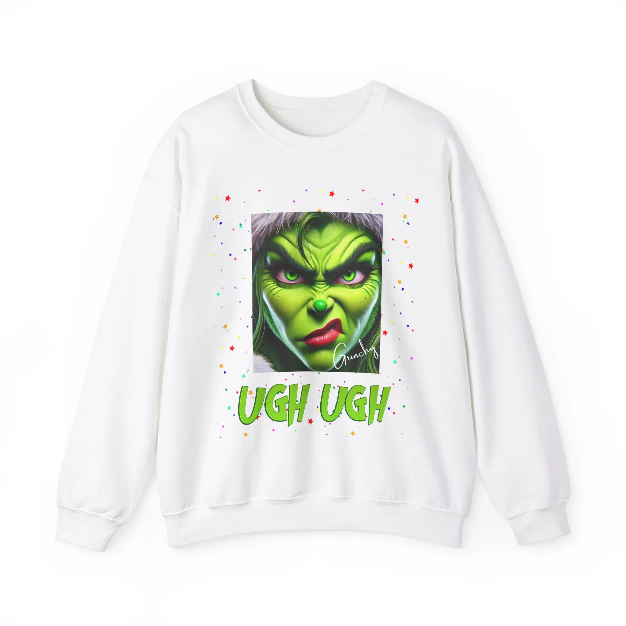 Grinchy Ugh Ugh Sweatshirt, Christmas Sweatshirt, Unisex Sweatshirt, Grinchmas Sweatshirt, Happy Christmas, Merry Christmas, Holiday Sweatshirt
