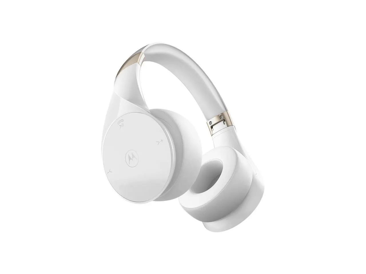MOTOROLA XT500+ Wireless Over Ear Bluetooth Headphones with compact fold design, White