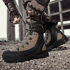 New Outdoor Travel Combat Boots for Men Men's Hiking Shoes High-Top Desert Trekking Training Tactical Shoes