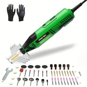 PRETEC 120V Electric Chainsaw Sharpener Kit – High-Speed Tool with 54 Accessories, Angle Guide & Storage Case – Ideal for DIY, Woodworking & Professional Use