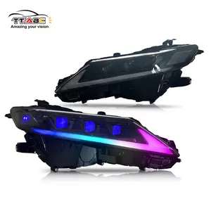 TT-ABC RGB Headlight For 2018-2024 Toyota Camry LE SE XLE XSE TRD RGB Headlights(Clear refletor) Led Headlamps
