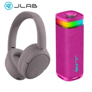 JLab JBuds Lux ANC Headphones + JBuds Party Bluetooth Speaker Bundle | Noise Canceling 70Hr Playtime RGB IP56 Waterproof LabSync