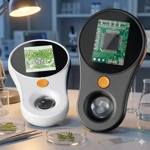 USB Digital Microscope 500x Magnification with LED Light, 1080P HD Recording for Macro Videos. Portable Rechargeable Design for Electronics Repair, PCB Inspection, Jewelry, Kids Science Kits, and DIY Photography.