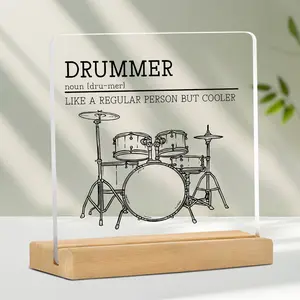 Best Drummer Gift for Men & Women, Acrylic Drum Decor Sign, Fun Drumming Studio Decoration, Music Room Wall Art, Birthday Present